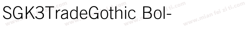 SGK3TradeGothic Bol字体转换